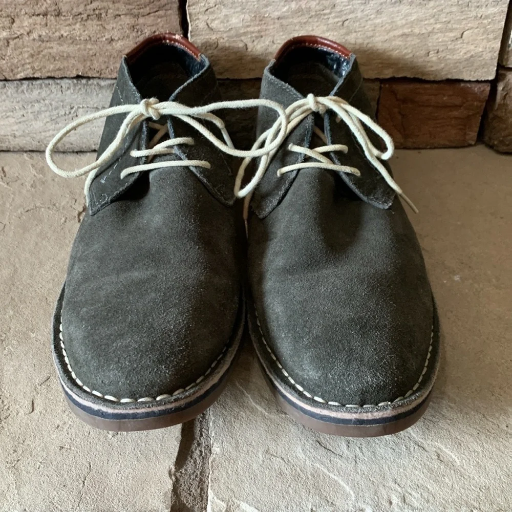 Kenneth Cole Reaction Desert Sun sz 11.5 lace up suede charcoal shoes